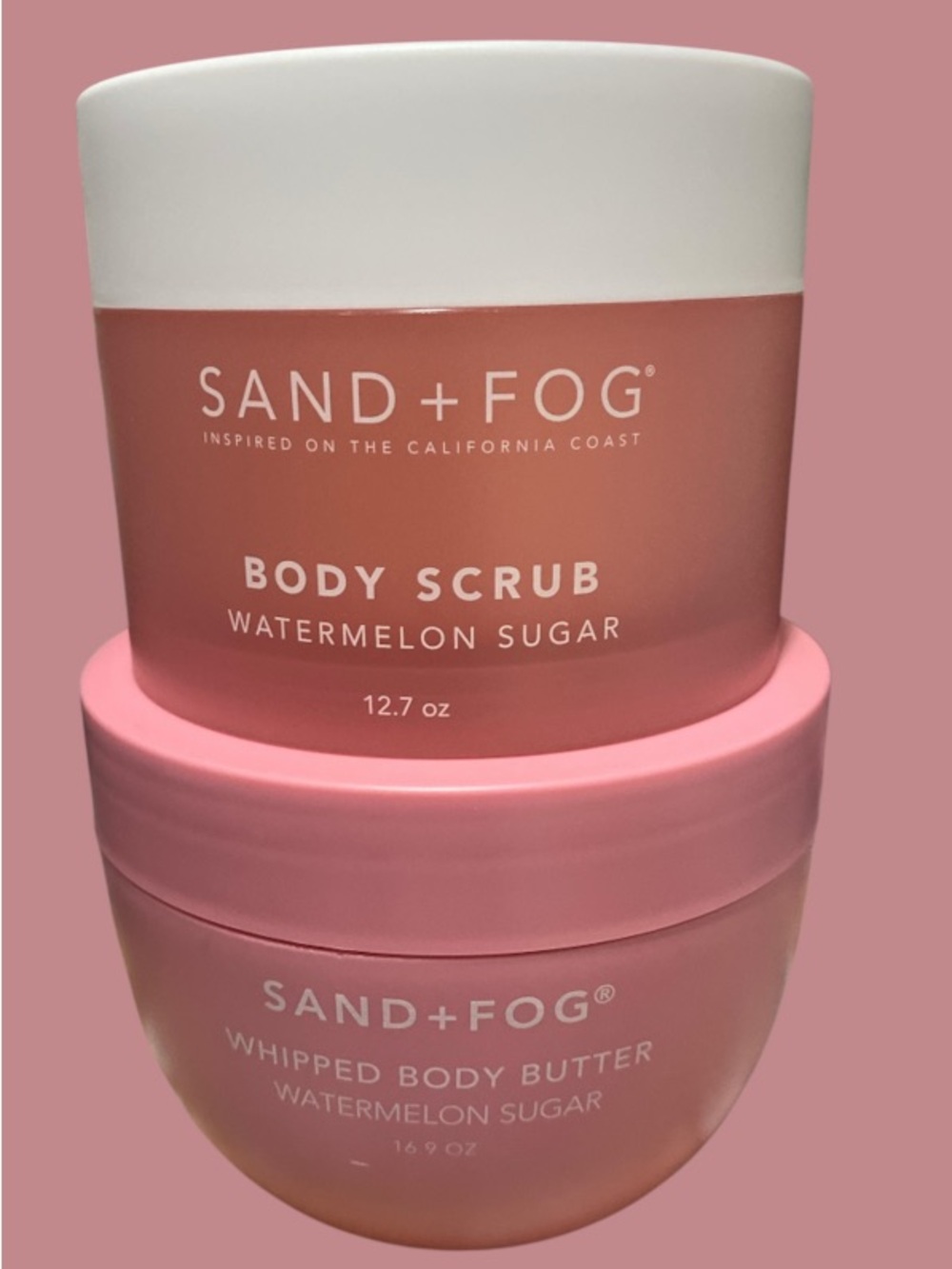 SAND+FOG Watermelon Sugar Body Scrub & Whipped Body Butter - Pink
